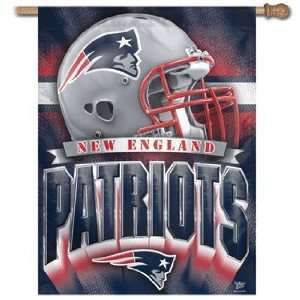 NEW ENGLAND PATRIOTS Team Logo Weather Resistant 27 by 37 VERTICAL 