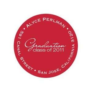  Simply Stated Red Round Stickers 
