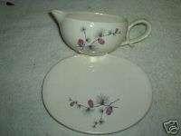 Canonsburg Pottery Sky Line Wild Clover Gravy & Saucer  