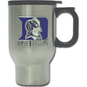  Duke Blue Devils Stainless Steel Travel Mug: Sports 