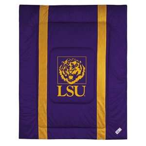  LSU Tigers Sideline Comforter   Twin Bed: Sports 