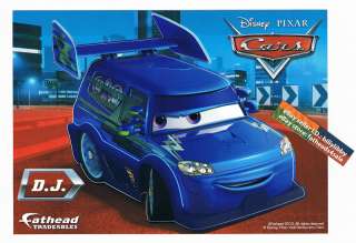 Disney CARS DRIFT Fathead Mini DJ D.J.  Compare McQueen  