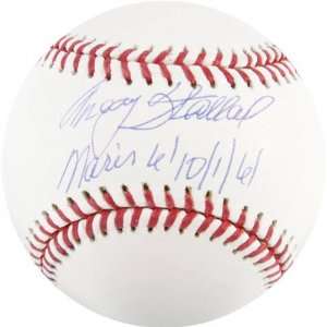 Tracy Stallard Autographed Baseball  Details Maris 61 10 1 61 