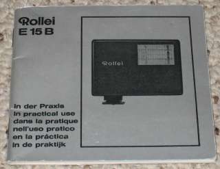 Rollei E 15 B E15B flash User Manual Instructions  