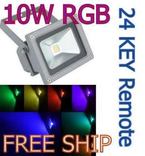 FREE SHIP 10W LED RGB COLOR SPOTLIGHT Flood Light Lamp 85 265V 
