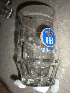HB MUNCHEN HOFBRAUHAUS GLASS MUG USED EUC BAR 7 TALL  