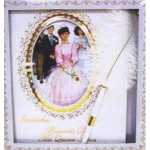  Quinceanera Guest Book in English, with 12 pages and 