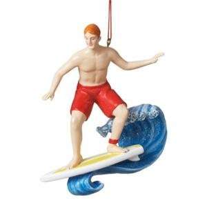  Surfer Catching Wave Ornament: Home & Kitchen