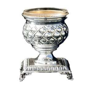  Silver Plated Salt Cellar with Base and Droplets