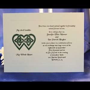 Celtic Hearts Horizontal Invitation