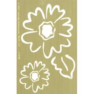  Brass 4x6 Embossing Template Large & Small Flowers