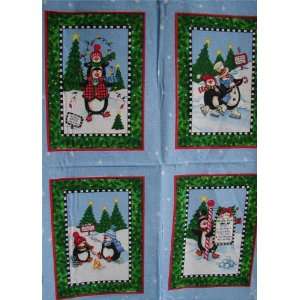   : 45 Wide *Penguin Panels Fabric By The Yard: Arts, Crafts & Sewing