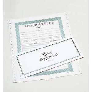  APPRAISAL CERTIFICATES and ENVELOPES   Appraisal Certificates 