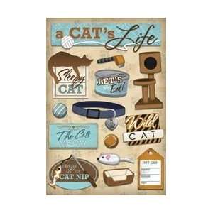  Karen Foster Cat Cardstock Stickers 5.5X9 A Cats Life; 6 