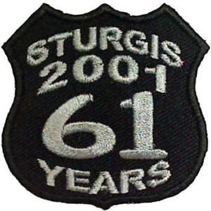  STURGIS BIKE WEEK Rally 2001 61 YEARS Biker Vest Patch 