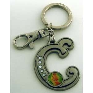  Tinker Bell Letter C Pewter Key Chain Automotive