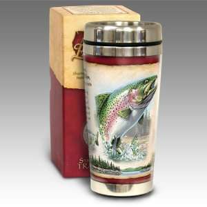  Rainbow Trout Stainless Steel Coffee Mug: Home & Kitchen