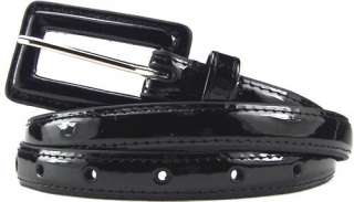 Black Women Thin Patent Leather Belt   S / M / L NWT  