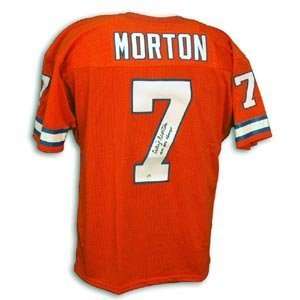  Craig Morton Signed Denver Broncos Authentic NFL Throwback 