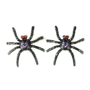    Betsey Johnson Jewelry Dark Forest Spider Stud Earrings: Jewelry