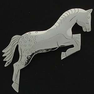 Jumping Horse Pin Southwest Sterling Silver Hand made YAZZIE  