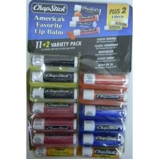 Chap Stick Lip Balm Variety Pack Assorted Flavors Original, Strawberry 