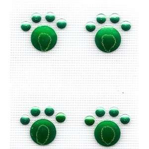  Iron On Heat Transfer Animal Paws/Set of Green Paws 