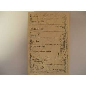  Distressed Garden Record Wood Mounted Stamp// Memory Box: Arts 