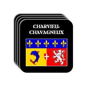  Rhone Alpes   CHARVIEU CHAVAGNEUX Set of 4 Mini Mousepad 
