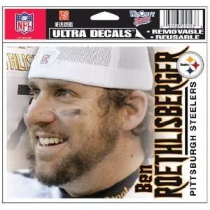  Ben Roethlisberger Steelers Static Cling Decal: Sports 