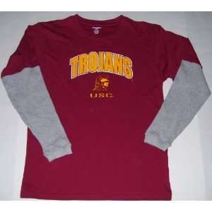  Young Mens / Boys USC Trogans Long Sleeve T Shirt YOUTH 