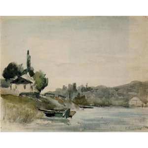  Oil Painting Chennevieres on the Banks of the Marne 