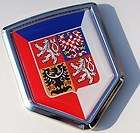 Czech Republic Decal Flag Car Chrome Emblem Sticker