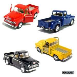  Set of 4 die cast Chevy Stepside Pick Up 1/32 Scale, Pull 