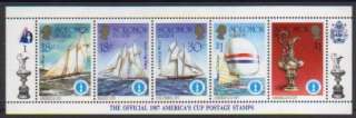 Solomon Islands 1987 Americas Cup Official Stamps (10)  