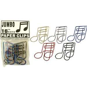  16th Note Jumbo Paper Clips: Office Products