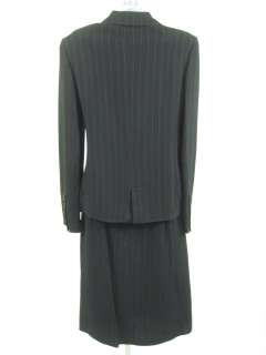 SONIA RYKIEL Black Pin Striped Skirt Suit Sz 38  