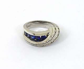   designer charles krypell 18k gold diamonds and sapphires ladies band
