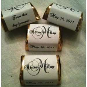 com 300 MONOGRAM WEDDING CANDY WRAPPERS/Stickers/Labels (Personalized 