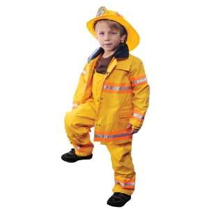  Jr. Fire Fighter Suit, Ages 8 10 (yellow) Toys & Games