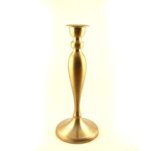 Grehom Single Candle Holder   Golden Tower; Made of Brass; Tall Candle 