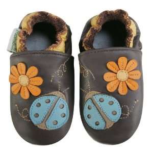  Momo Baby Soft Sole Baby Shoes   Ladybug Brown 18 24 