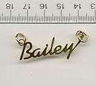 14KT GOLD EP BAILEY PERSONALIZED NAMEPLATE WORD CHARM