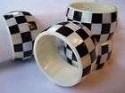 black and white chequered mother of pearl napkin rings location