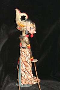Vintage Wooden Indian Puppet Handpainted Folk Art Wood Cloth 