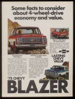 1975 Chevrolet Blazer 3 photo vintage print ad  