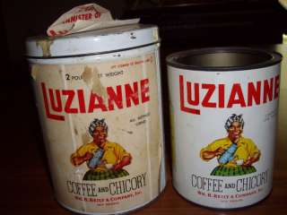 Luzianne Vintage Coffee and Chicory Tins/Cans  