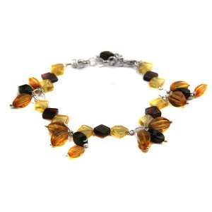  Baltic Honey and Cherry Amber and Sterling Silver Cicle of 