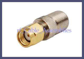 RF connector adapter RP SMA male to F female straight  