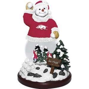   Razorbacks NCAA Snowfight Snowman Figurine